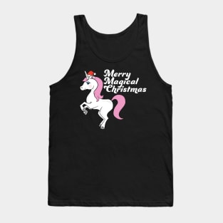 Merry Magical Christmas Unicorn Tank Top